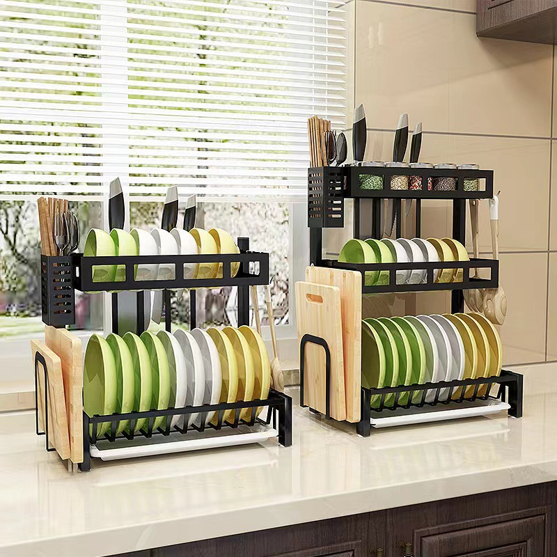 Multi-Zone Classified Storage: Independent Zones for Spices, Chopsticks, Knife and Cutting Board, Separate Dry and Wet, Keep Kitchen Utensils Organized and Hygi