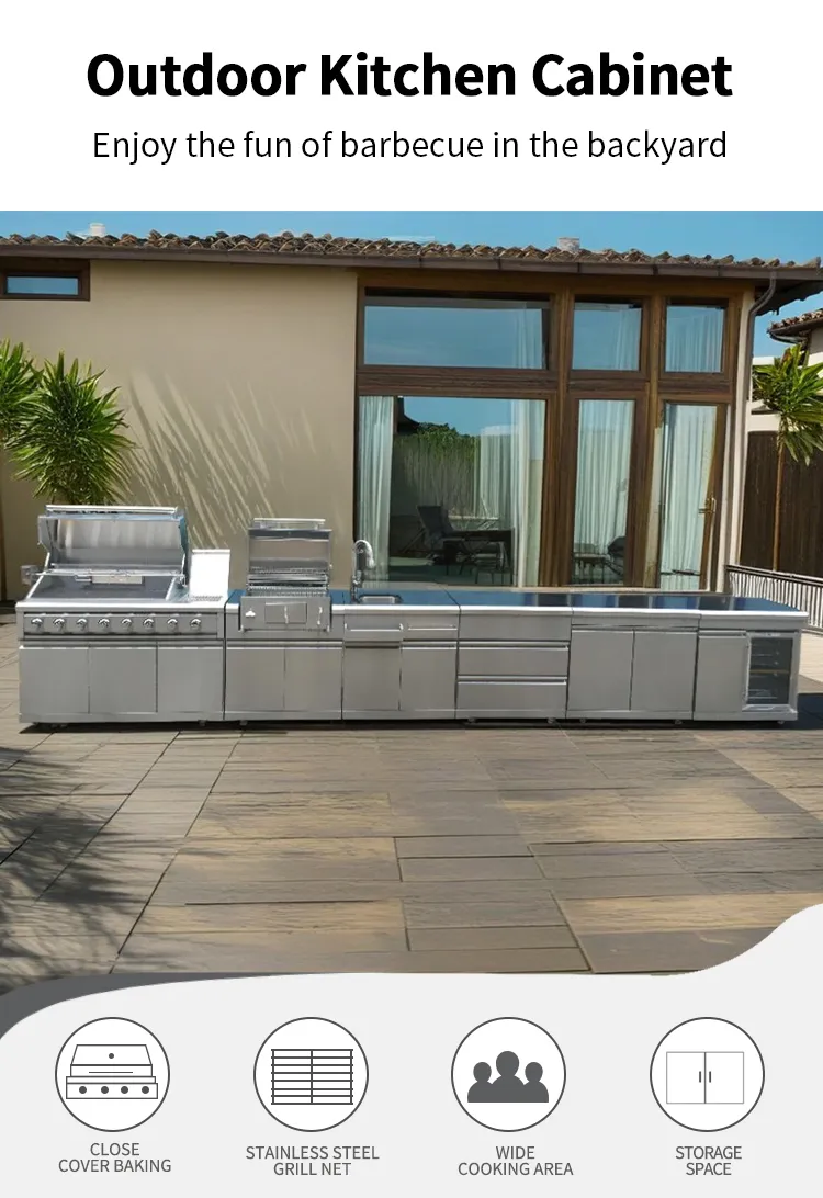 Integrated Outdoor BBQ Kitchen Cabinet