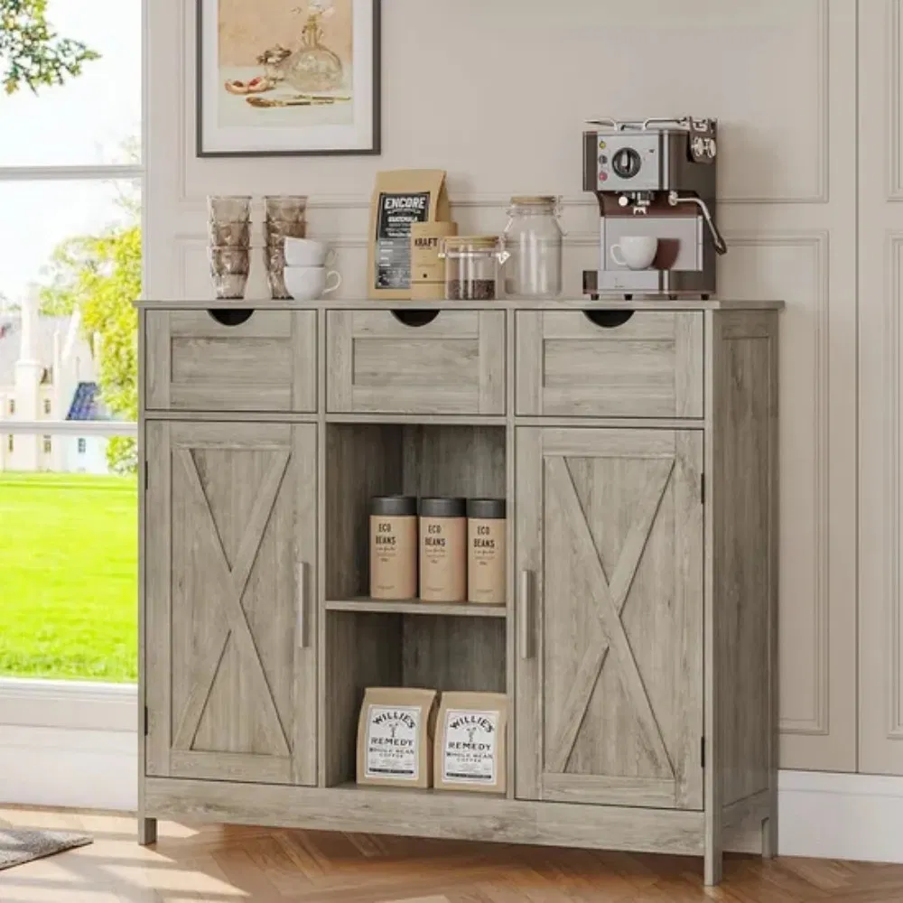 Modern Kitchen Cabinet Featuring Touch Open Close System