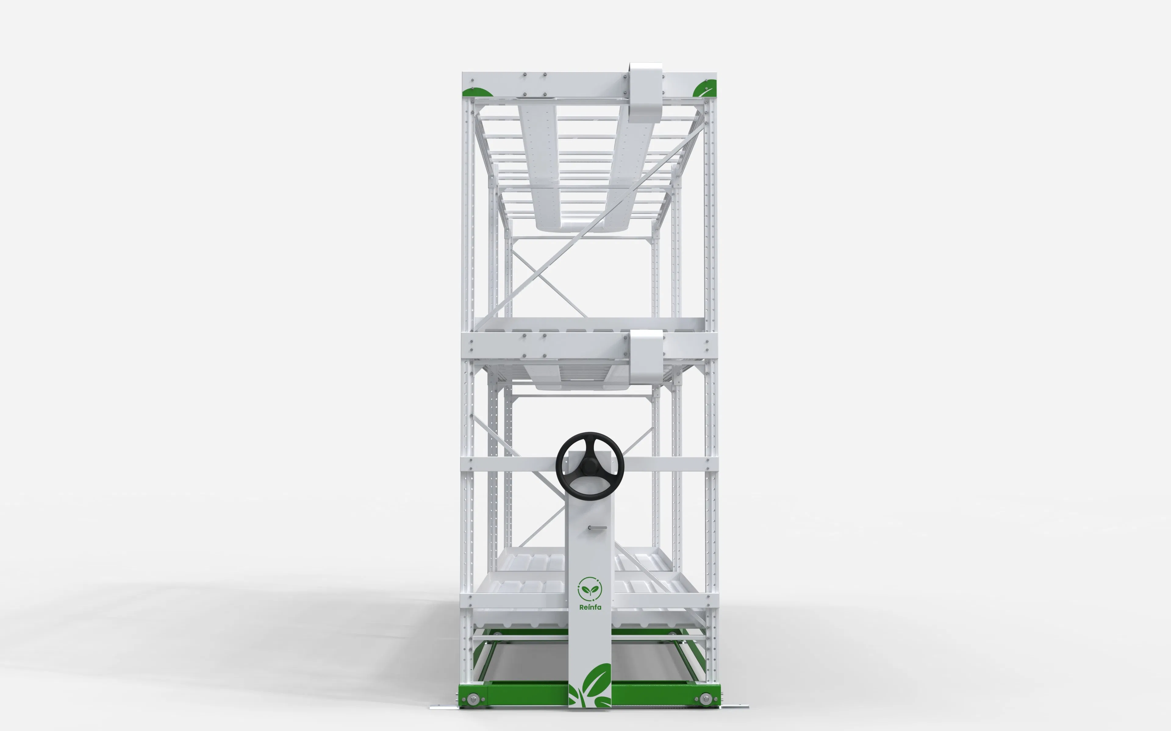 Movable Multi-Layer Plant Shelving System with Wheels for Greenhouse Gardening