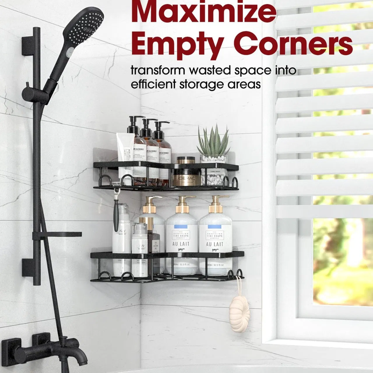 304 Stainless Steel Corner Rack — L-Shaped Wall-Mounted Bathroom Shelf, Multifunctional Non-Marking Heavy Duty Storage Rack for Shower Kitchen Toilet