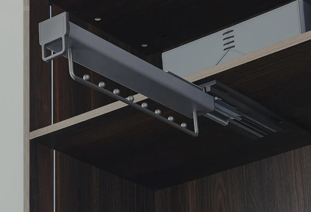 Top-Mounted Soft-Close Clothes Hanger Rail 1