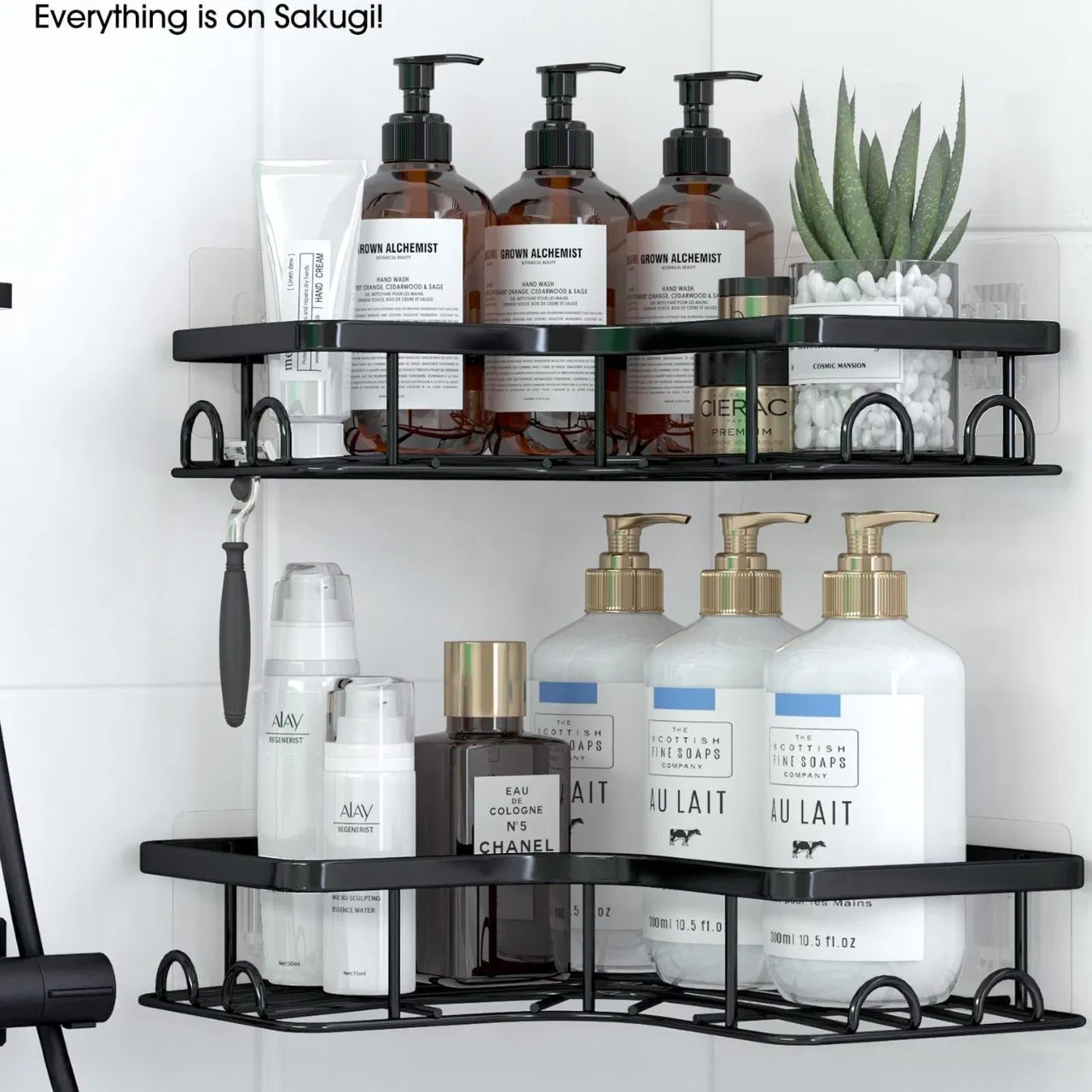 304 Stainless Steel Corner Rack — L-Shaped Wall-Mounted Bathroom Shelf, Multifunctional Non-Marking Heavy Duty Storage Rack for Shower Kitchen Toilet