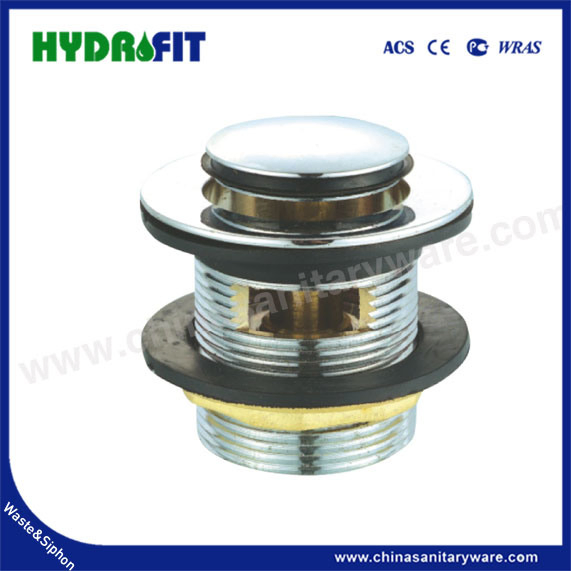 Factory Bathroom Kitchen Brass Zinc Stainless Steel Wash Basin Pop-up Click Clack Rotating Plug 1 1/4" 1 1/2" Chrome Brushed Overflow Drain Waste (BW1014)