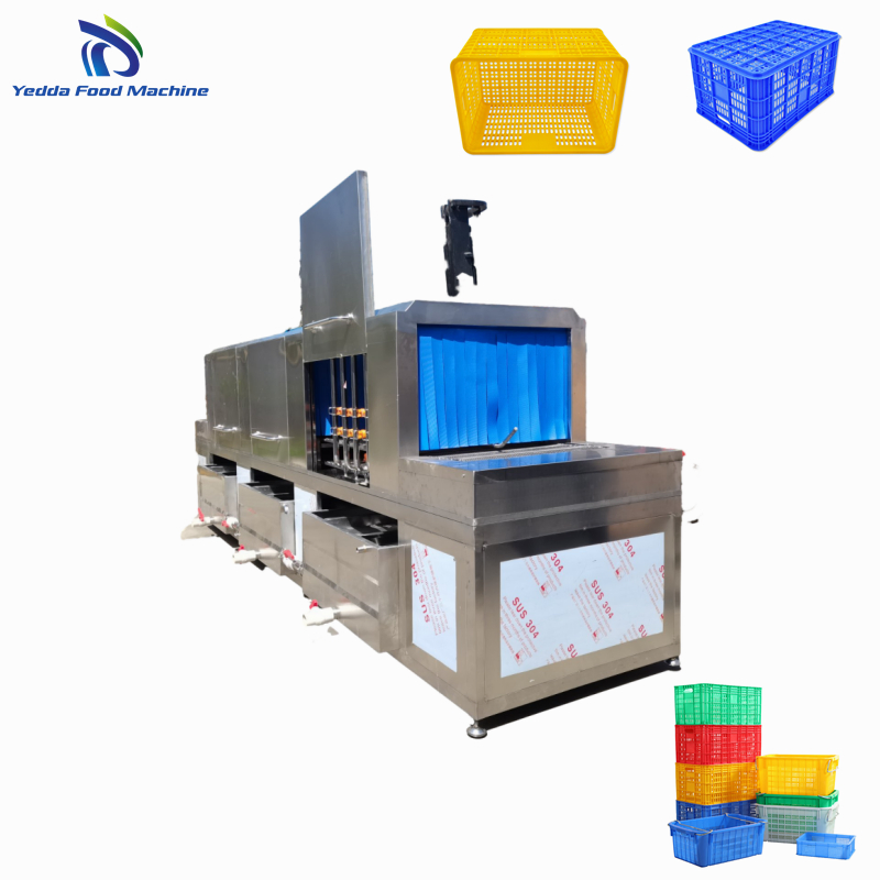 Large Capacity Plastic Crate Cleaning System for Efficient Storage