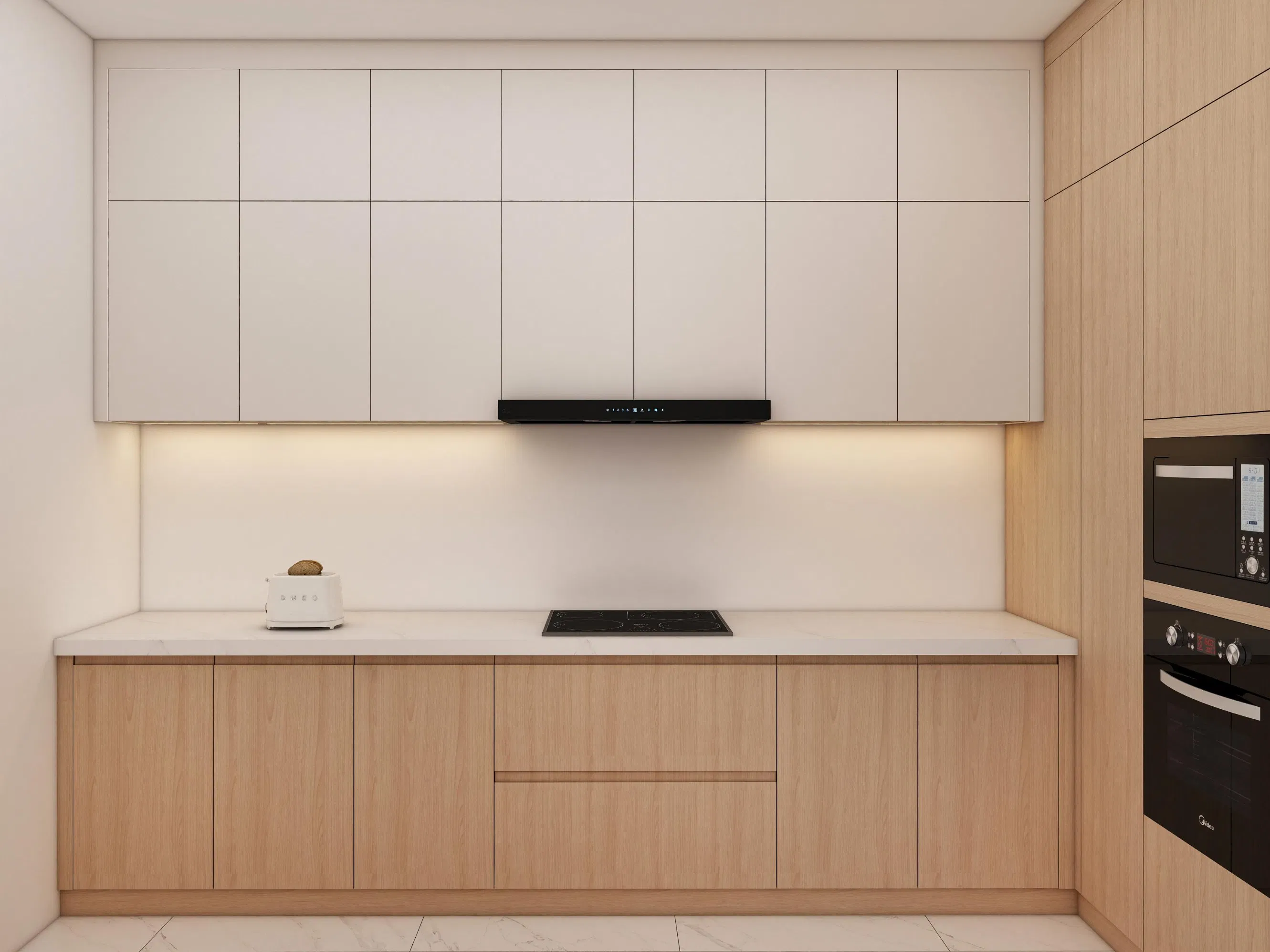 Simple Clean Deisgn Minimalist Modern Kitchen Cabinet Storage