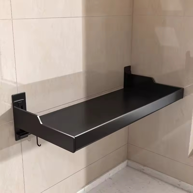 Drill-Free Wall-Mounted Spice Rack with Microwave Shelf for Modern Home Kitchen Storage