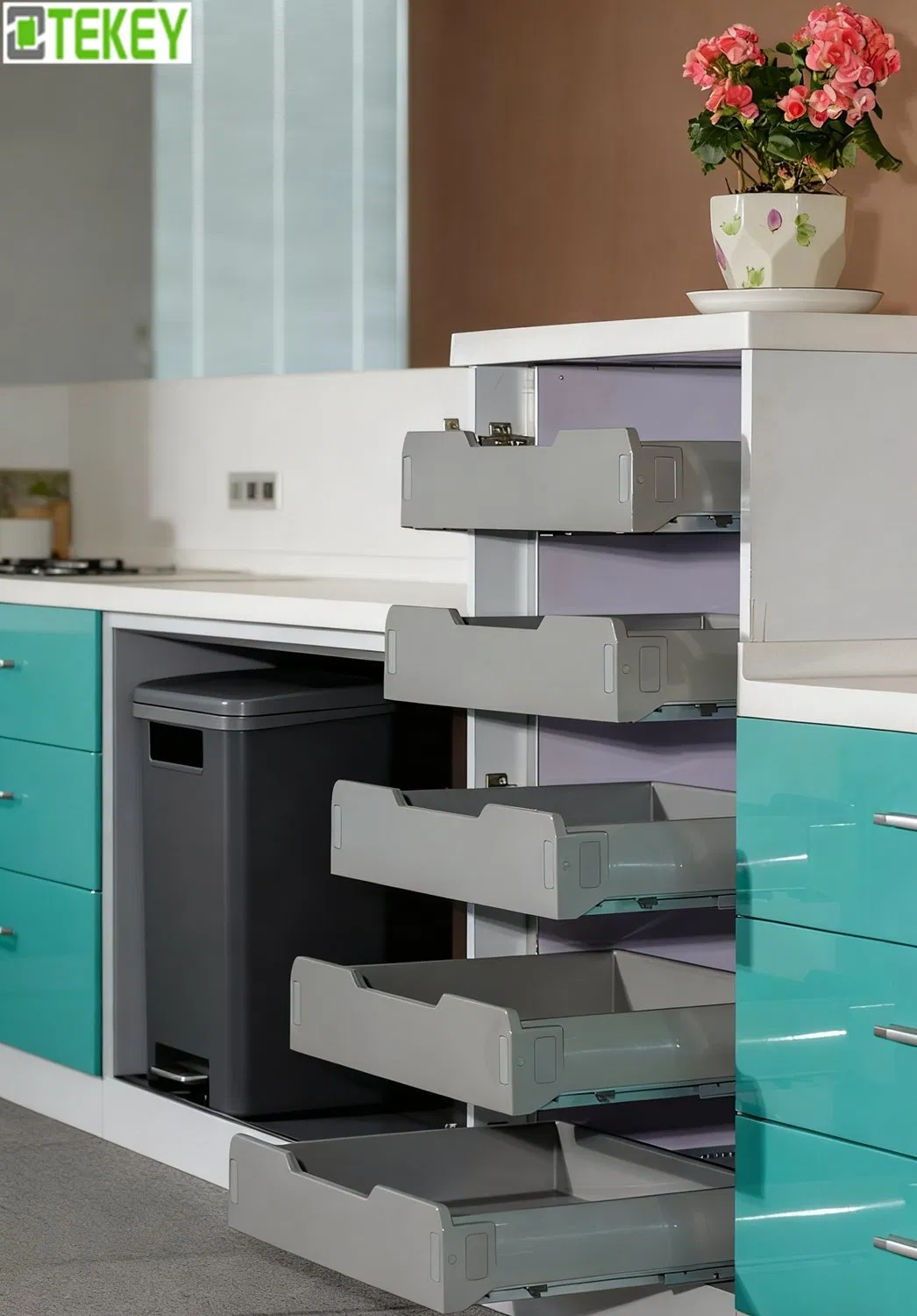 Tekey Door Wardrobe Furniture Clothes Dividers Shelf Assembled Storage Drawer Hotel Detachable Modular Shelves Systems Storage Furniture Hardware Drawer Slides