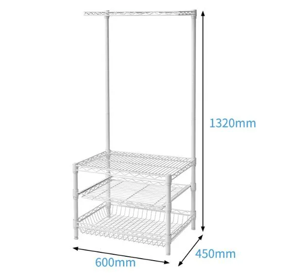 Compact Wire Shelving Unit Detail