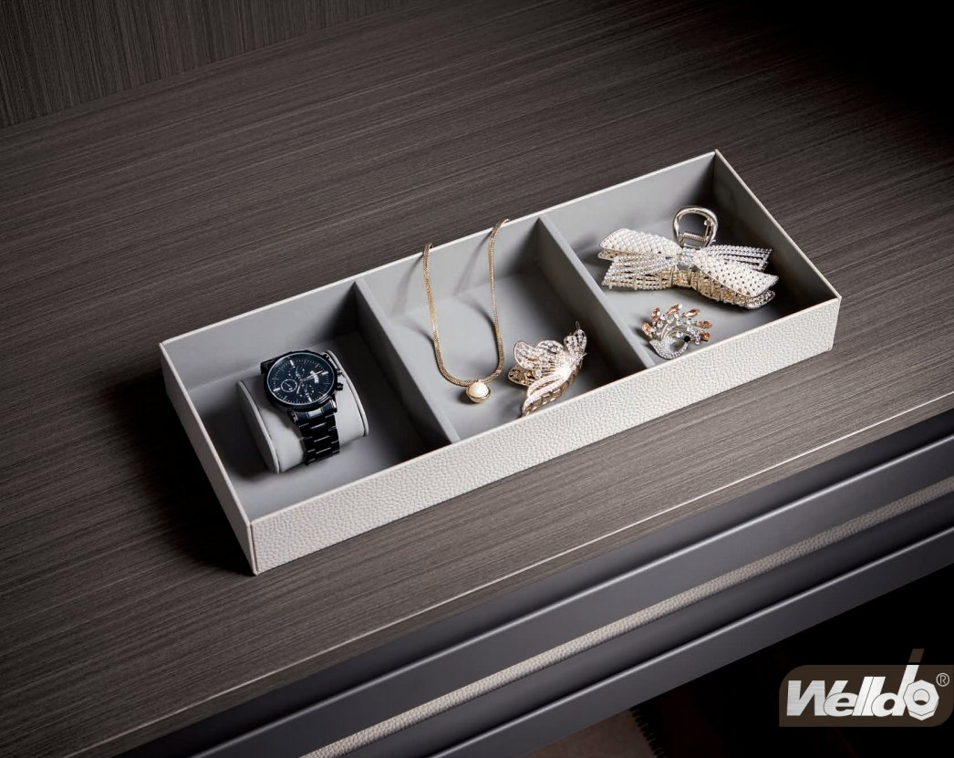 Modern Wardrobe Multifunctional Storage System - Aluminum Frame with Removable Leather Dividers and External Color Optional