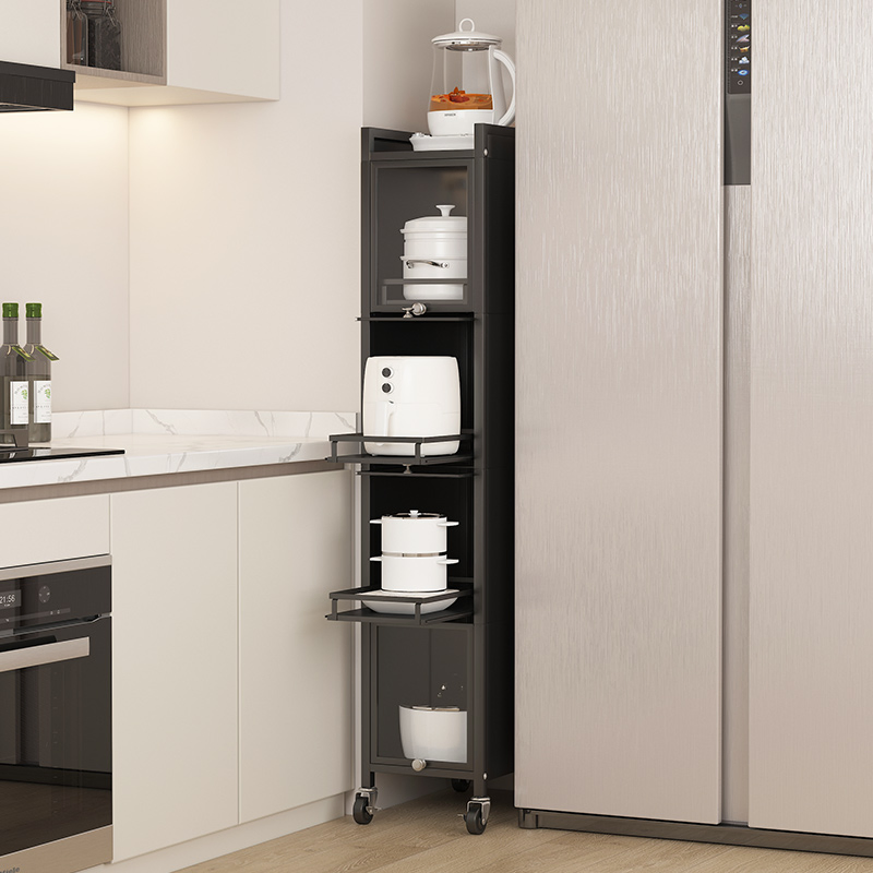 Compact Floor Standing Kitchen Utensils Storage Shelf