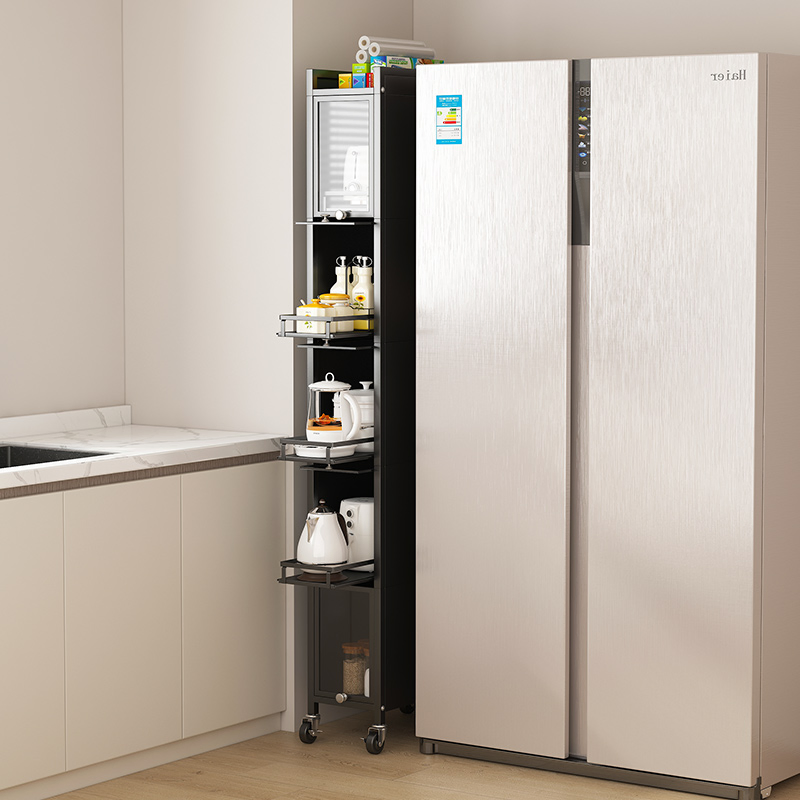 Compact Floor Standing Kitchen Utensils Storage Shelf