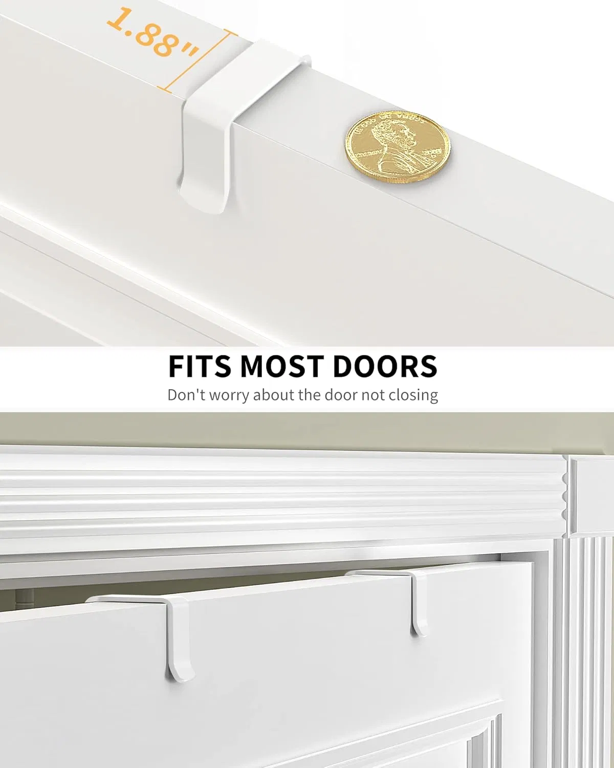 9-Shelf Over-The-Door Pantry Organizer, Organization and Storage, Metal Hanging Hanger, White