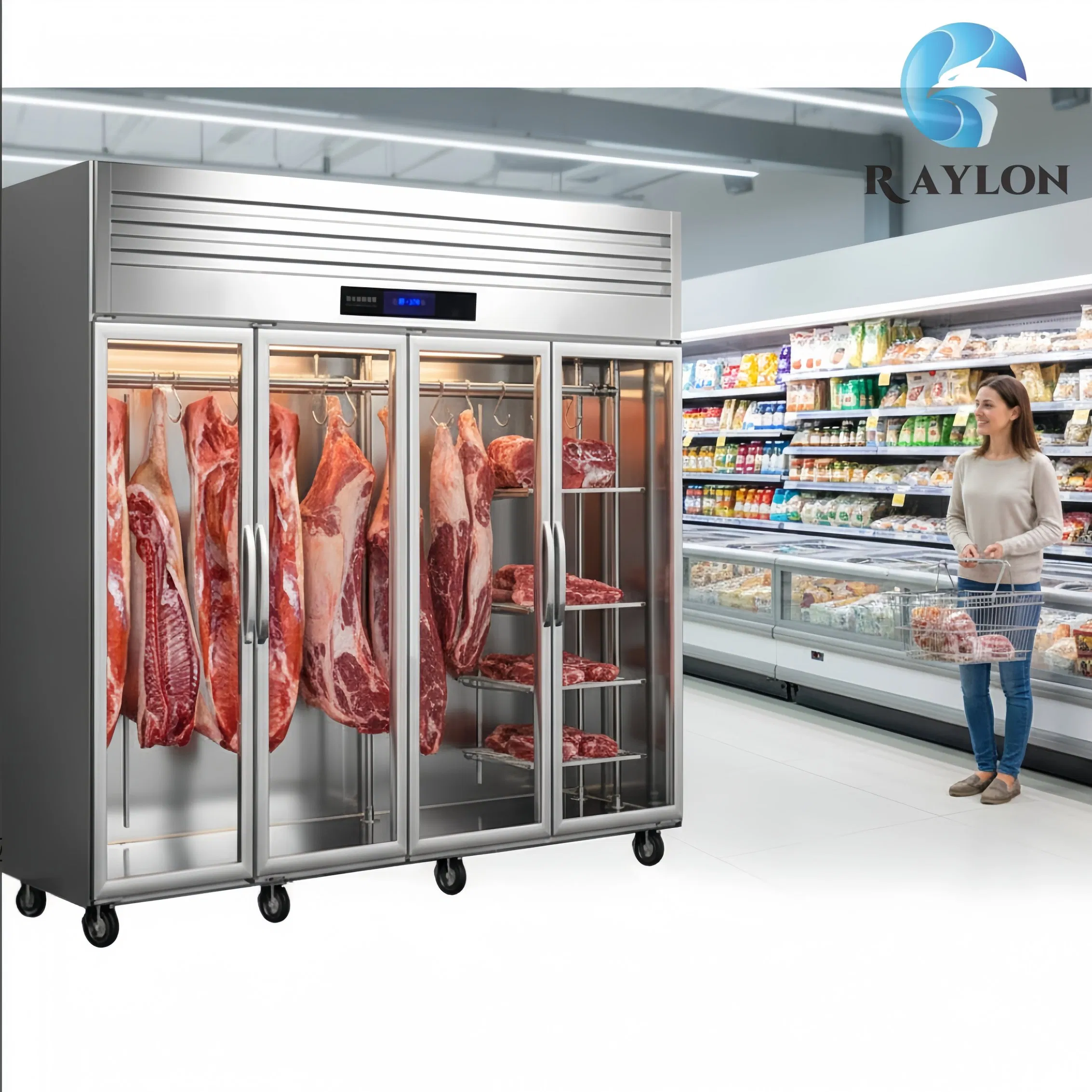 Meat Hanging Display Freezer Single Temperature for Meat Store