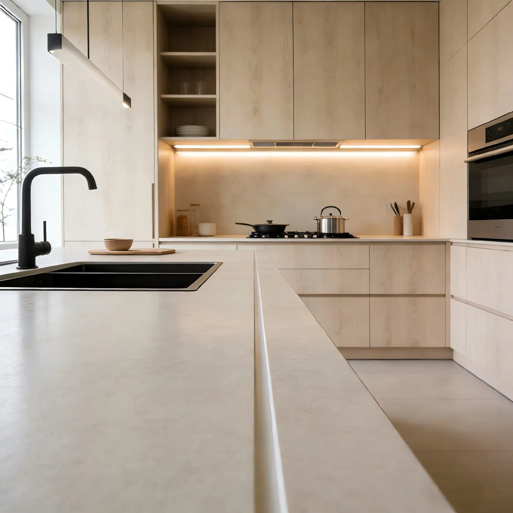 Smart Modular Modern Kitchen Cabinet with Organized Storage