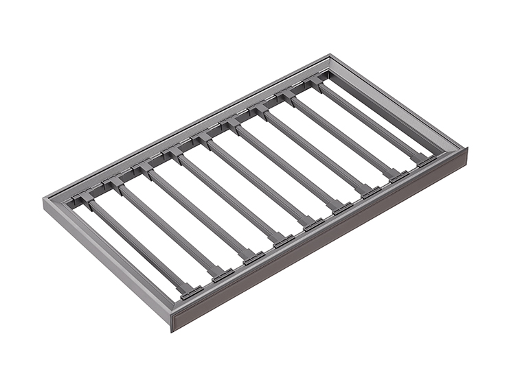 Soft-Close Pull-out Trousers Hanger - Silent Ball Bearing Slide Rail System