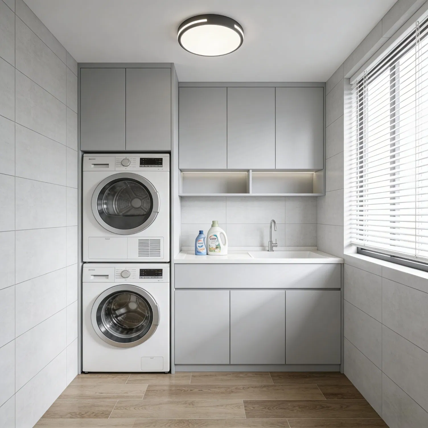 Built in Laundry Cabinet System for Residential Applications