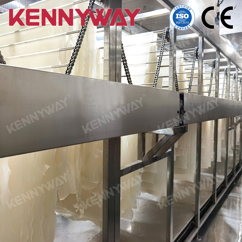 Fully Automated Large Scale Semi Dry Rice Noodle Production System