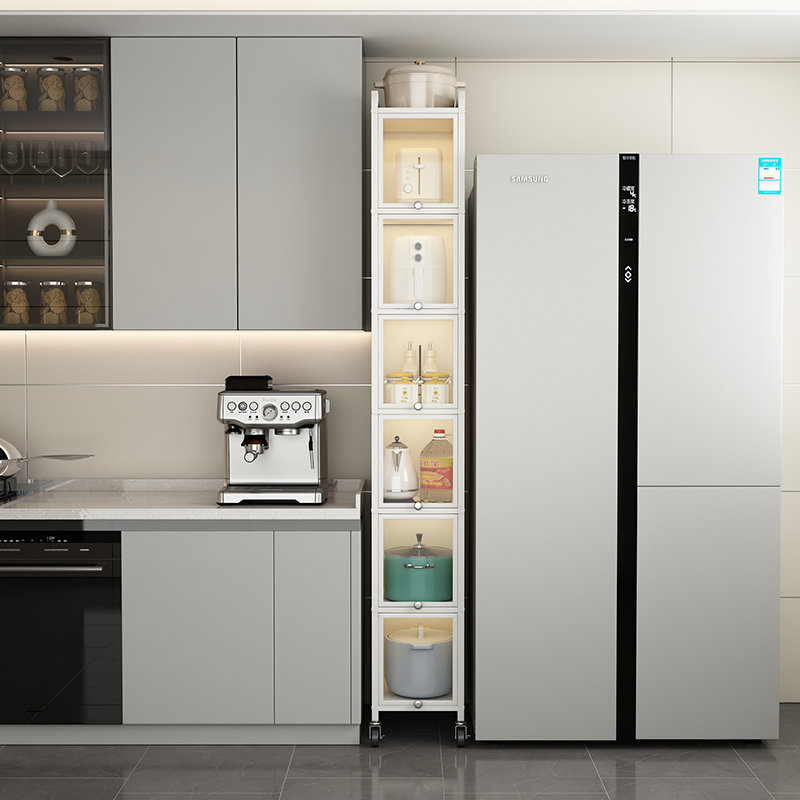 Slim Cabinet Storage Rack for Kitchen Utensil Organization