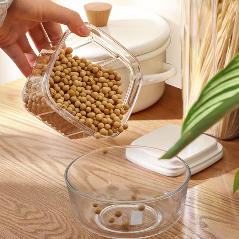 Transparent, Airtight Kitchen Refrigerator, Tableware Compartment, Organization of Rice and Grain Plastic Food Storage Containers, Boxed, Boxed with Lid