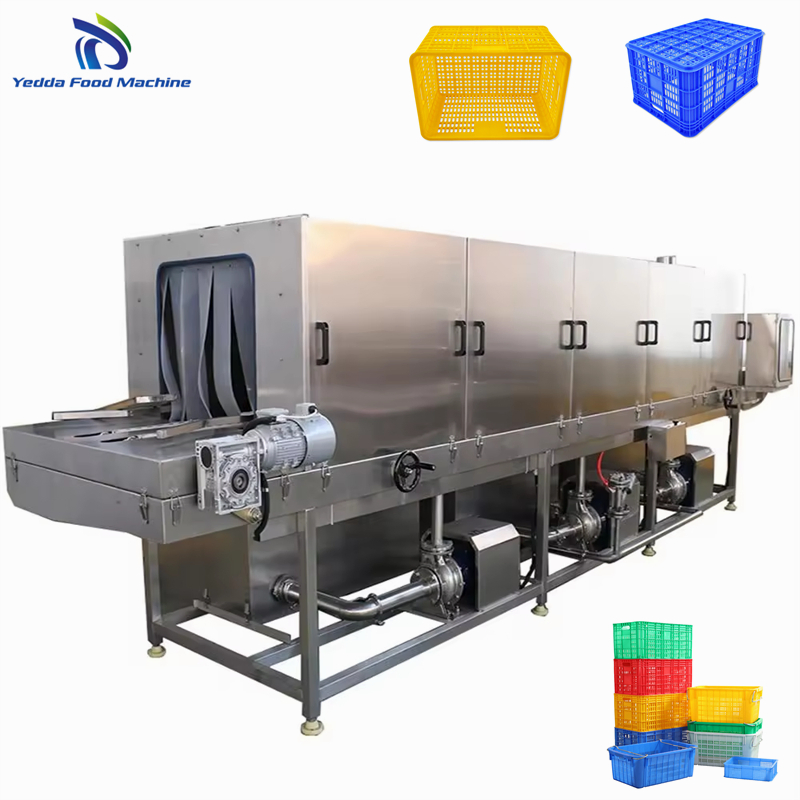 Large Capacity Plastic Crate Cleaning System for Efficient Storage