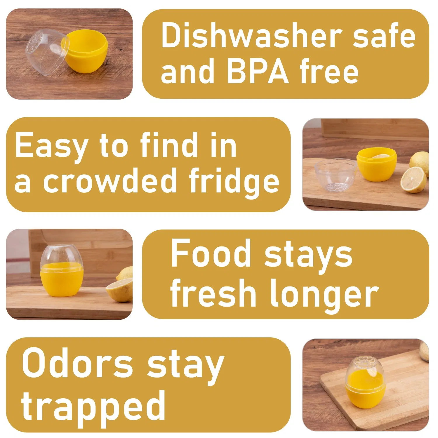 Lemon Crisper Box Fruit and Vegetable Storage Containers Refrigerator Box Storage Bowls Saver Holder Keeper