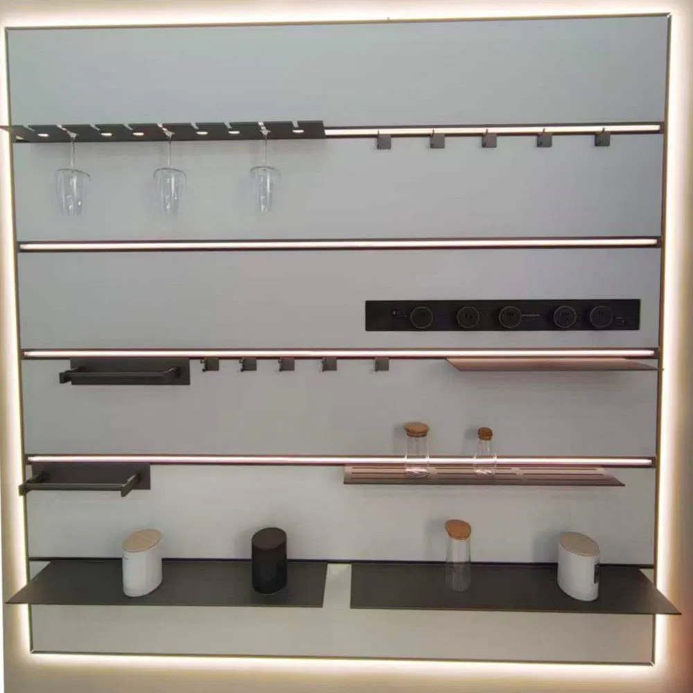 High Load-Bearing Capacity Track-Mounted Modular Multi-Purpose Wall-Mounted Storage System for Bathroom