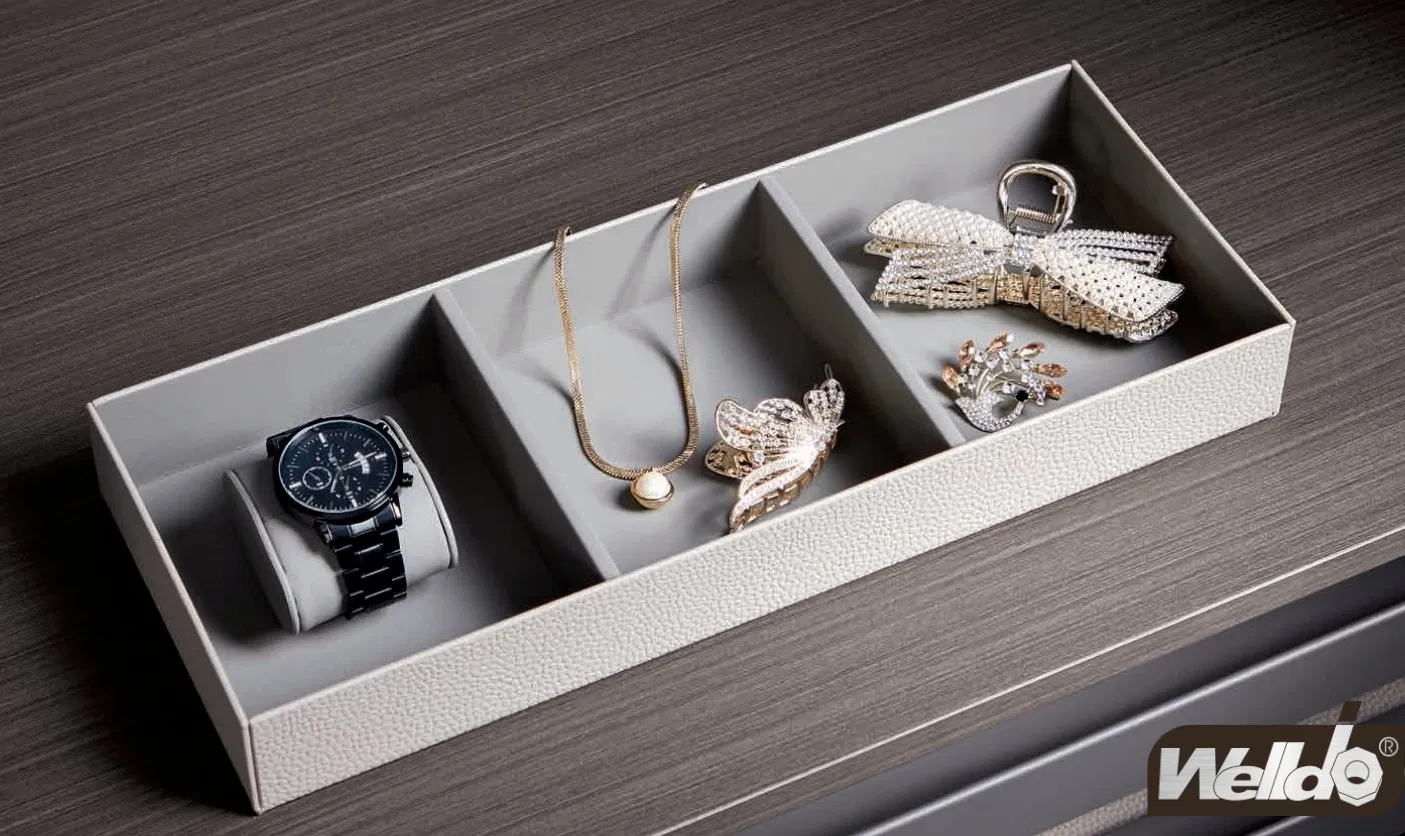 Modern Wardrobe Multifunctional Storage System - Aluminum Frame with Removable Leather Dividers and External Color Optional