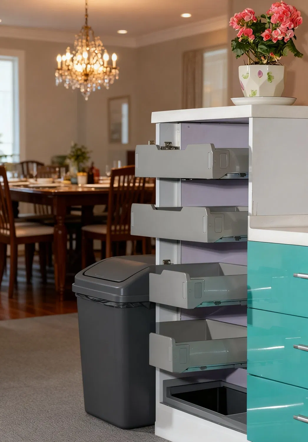 Tekey Door Wardrobe Furniture Clothes Dividers Shelf Assembled Storage Drawer Hotel Detachable Modular Shelves Systems Storage Furniture Hardware Drawer Slides