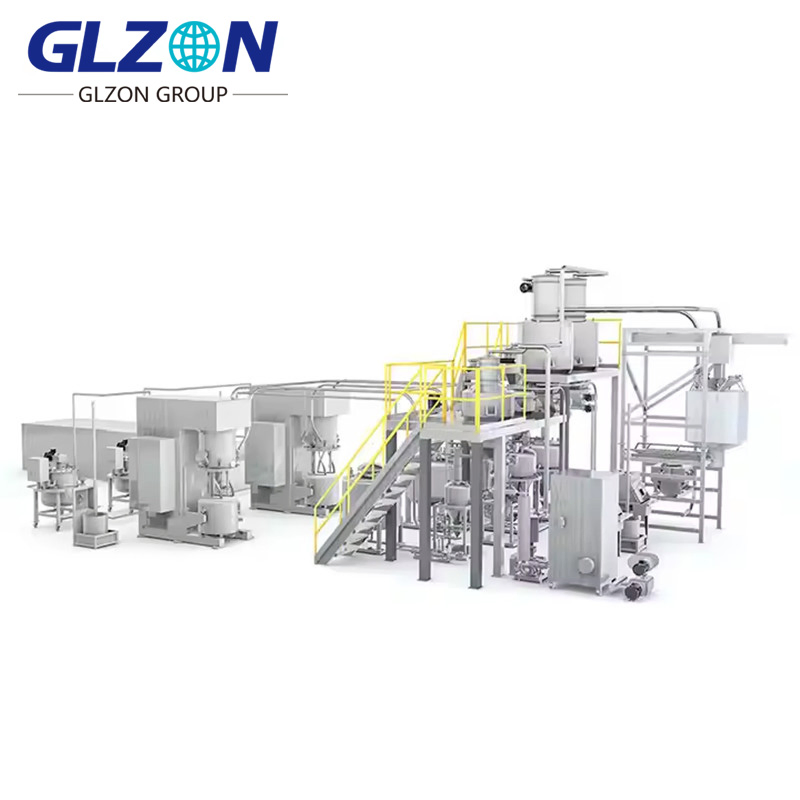 Custom Turnkey High Viscosity Material Processing Line with Multi-Stage Mixing, Dispersing and Automatic Material Handling System