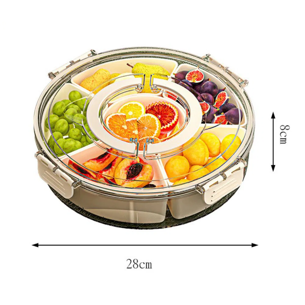 Large Capacity Airtight Food Storage Container Organizer Divided Food Serving Tray Ez28714