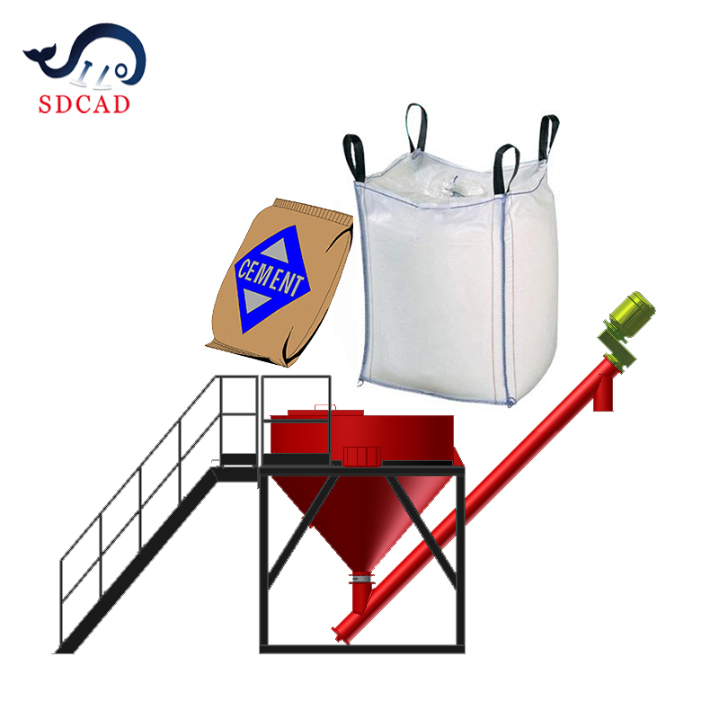 Sdcad Brand Recommend Ton Bag Unpacking and Unloading Conveyor System with Ton Bag Unpacking and Unloading Conveyor System