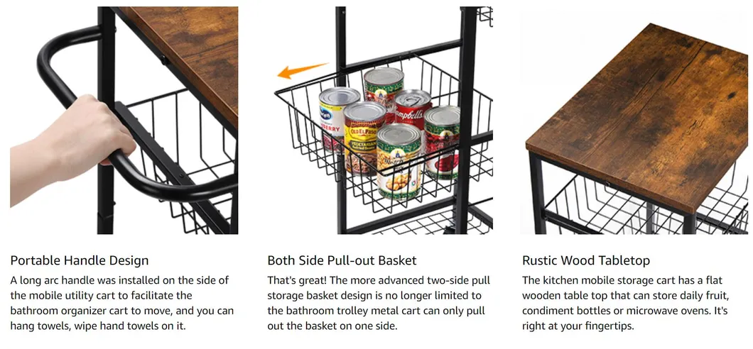 Metal Mobile Utility Cart