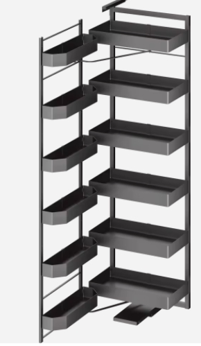 Kitchen Aluminum Pull out Tall Unit Multi- Layers Kitchen Storage Pantry