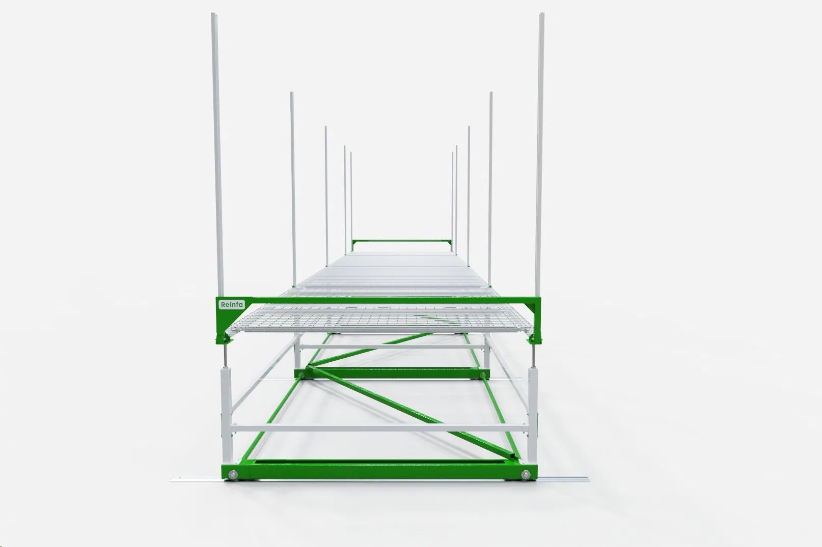 Movable Multi-Layer Plant Shelving System with Wheels for Greenhouse Gardening