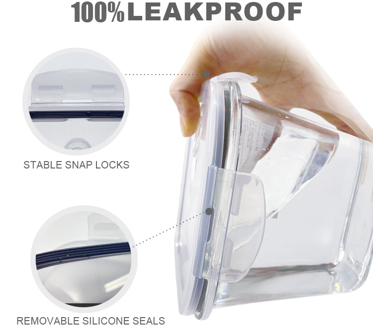 Deep Large Borosilicate Glass Food Storage, Oven Safe, Great for Marinating Meats, Keeping Food Fresh in Refrigerator &amp; Pantry