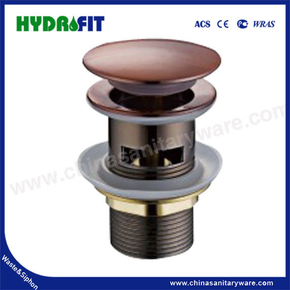 Factory Bathroom Kitchen Brass Zinc Stainless Steel Wash Basin Pop-up Click Clack Rotating Plug 1 1/4" 1 1/2" Chrome Brushed Overflow Drain Waste (BW1062)