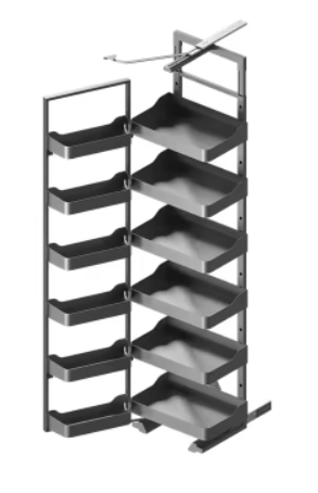 Kitchen Aluminum Pull out Tall Unit Multi- Layers Kitchen Storage Pantry