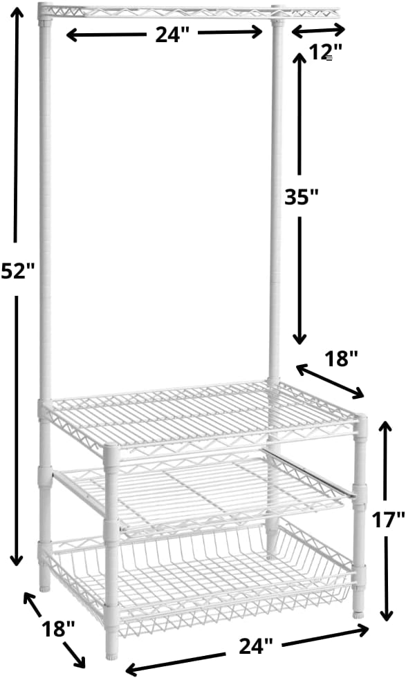 Customizable 4 Tier Portable Fridge Storage Shelving Organizer Solution