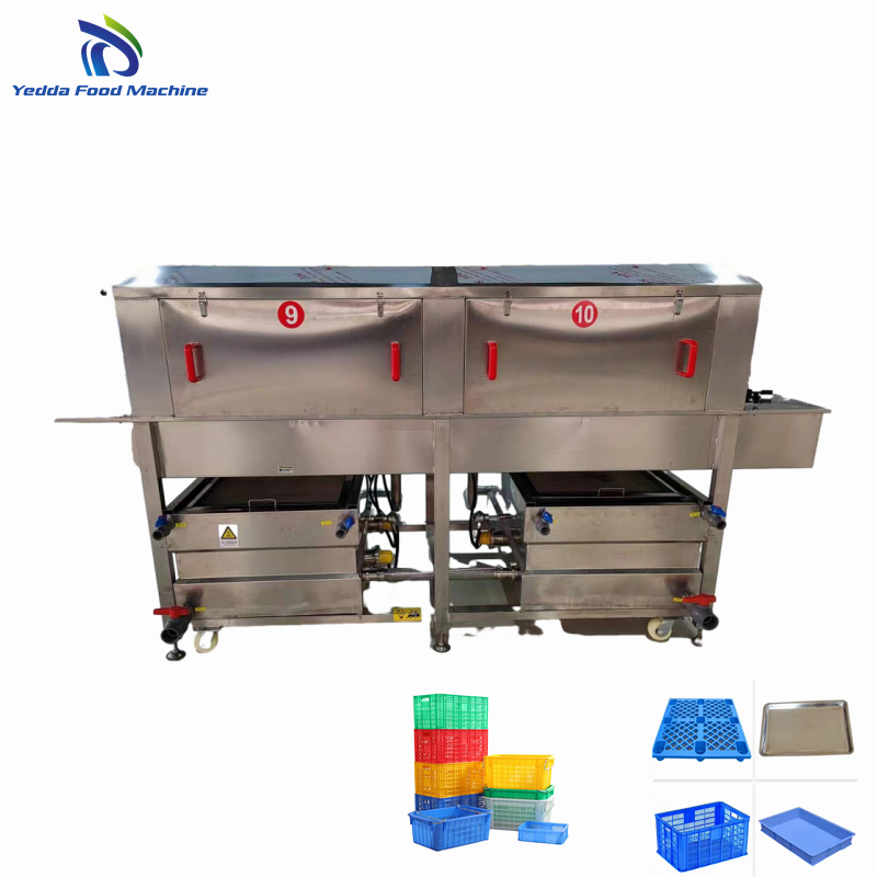 Large Capacity Plastic Crate Cleaning System for Efficient Storage