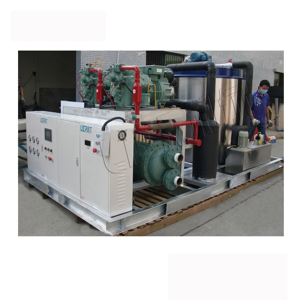 Large Capacity Concrete Cooling Systems Flake Ice Rake system 100ton Per Day