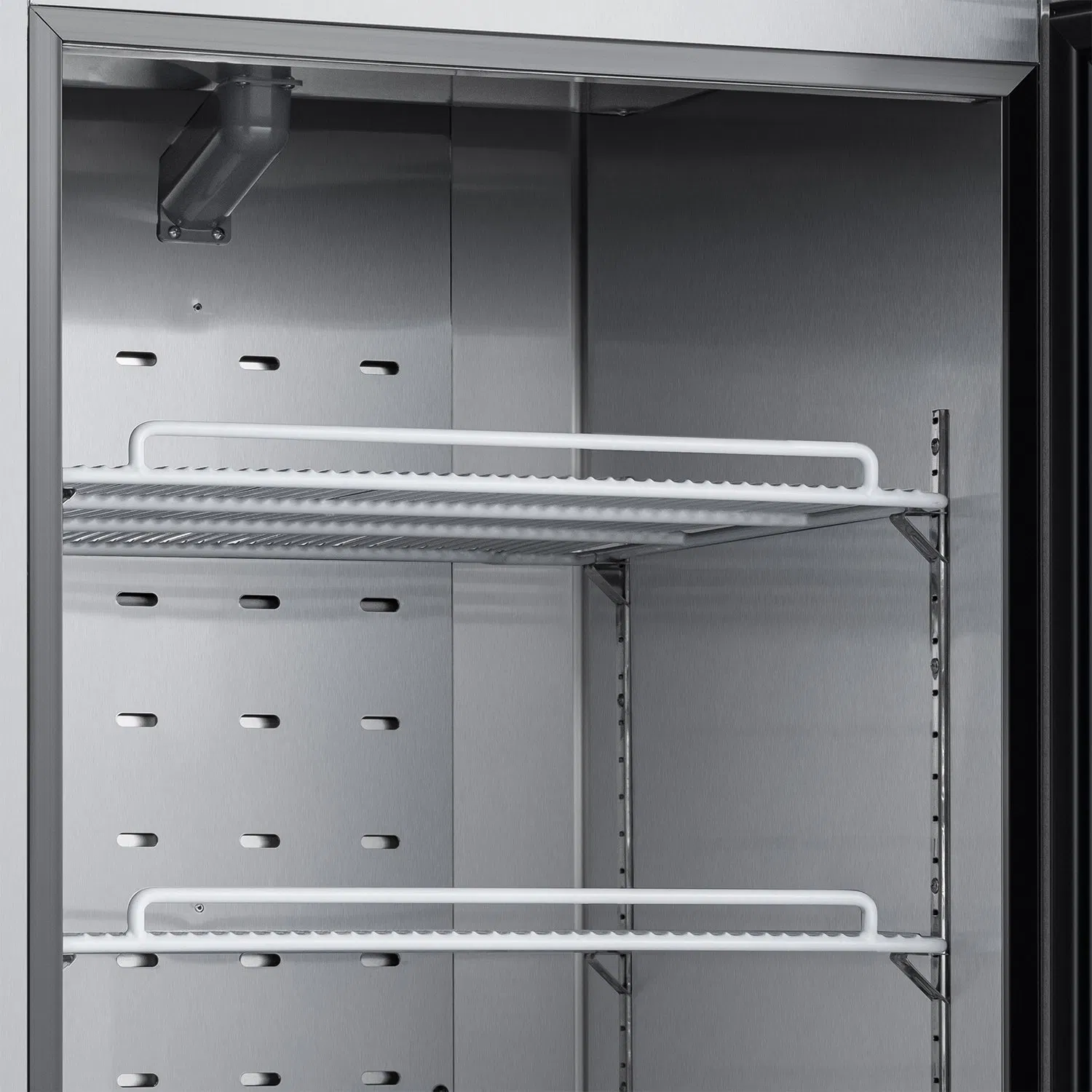 Hottest Supermarket Large Capacity Freezer Vertical Rounded Corner Ergonomic Construction Fridge