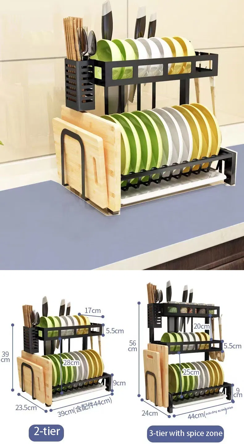 Multi-Zone Classified Storage: Independent Zones for Spices, Chopsticks, Knife and Cutting Board, Separate Dry and Wet, Keep Kitchen Utensils Organized and Hygi