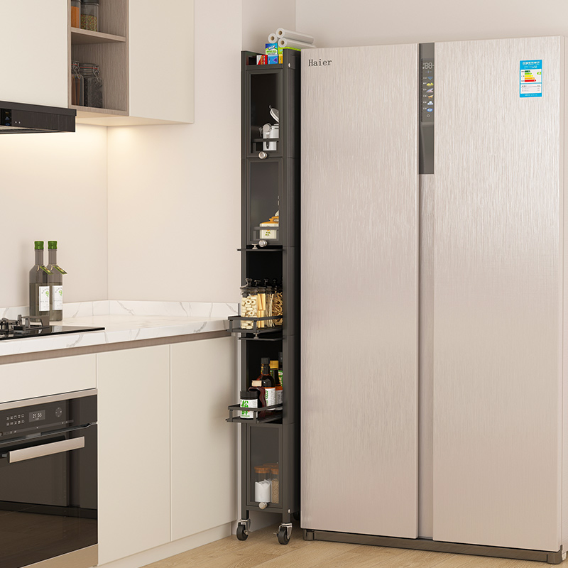 Pull-out Kitchen Utensils Storage Rack for Efficient Space Utilization