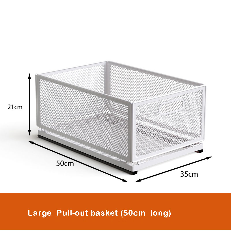 Pull out Under Sink Organizer, Slide Storage Basket for Kitchen Cabinet Organization