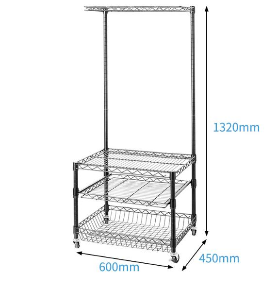 Customizable 4 Tier Portable Fridge Storage Shelving Organizer Solution