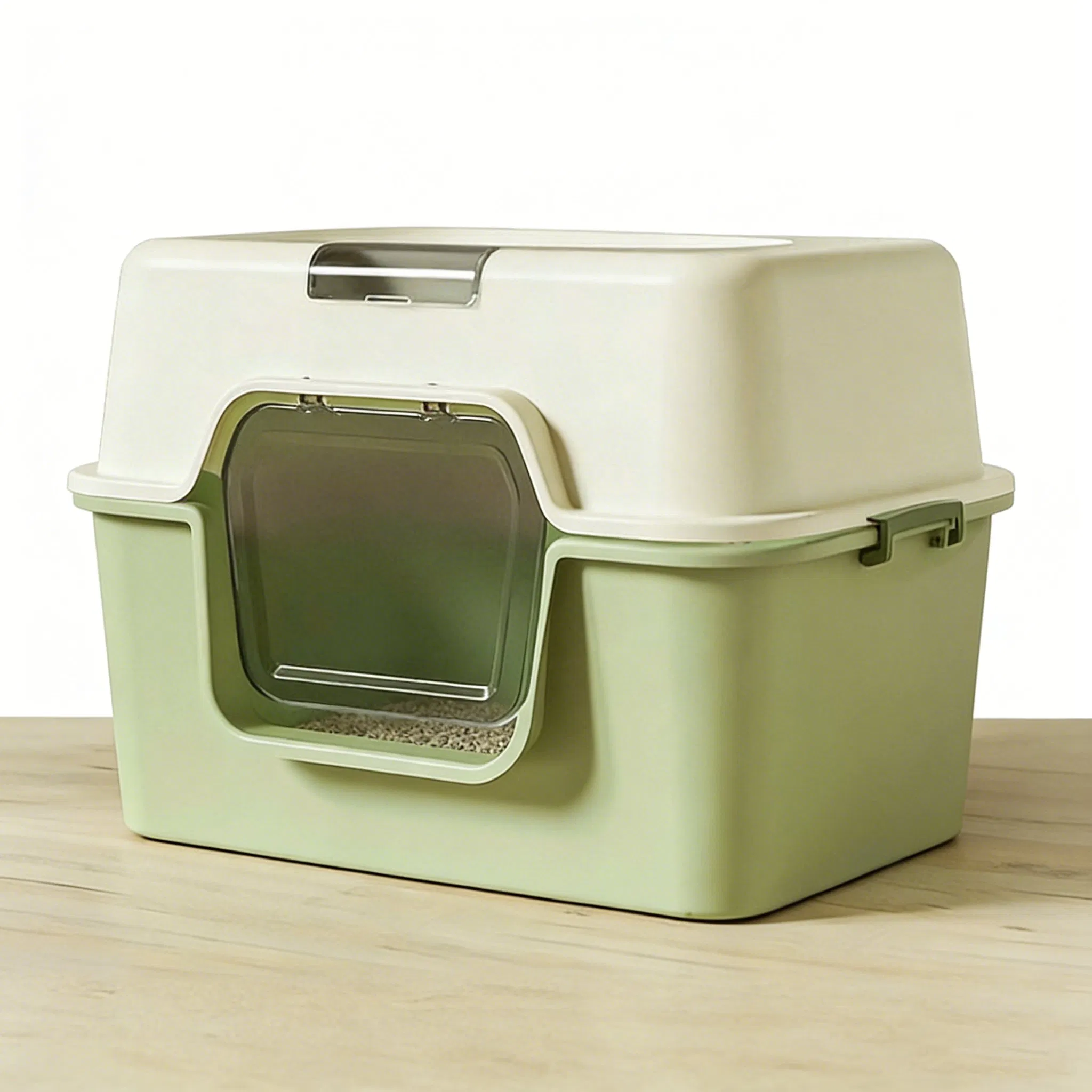 Open Design Cat Litter Box: Anti-Splashing and Odor-Free Solution