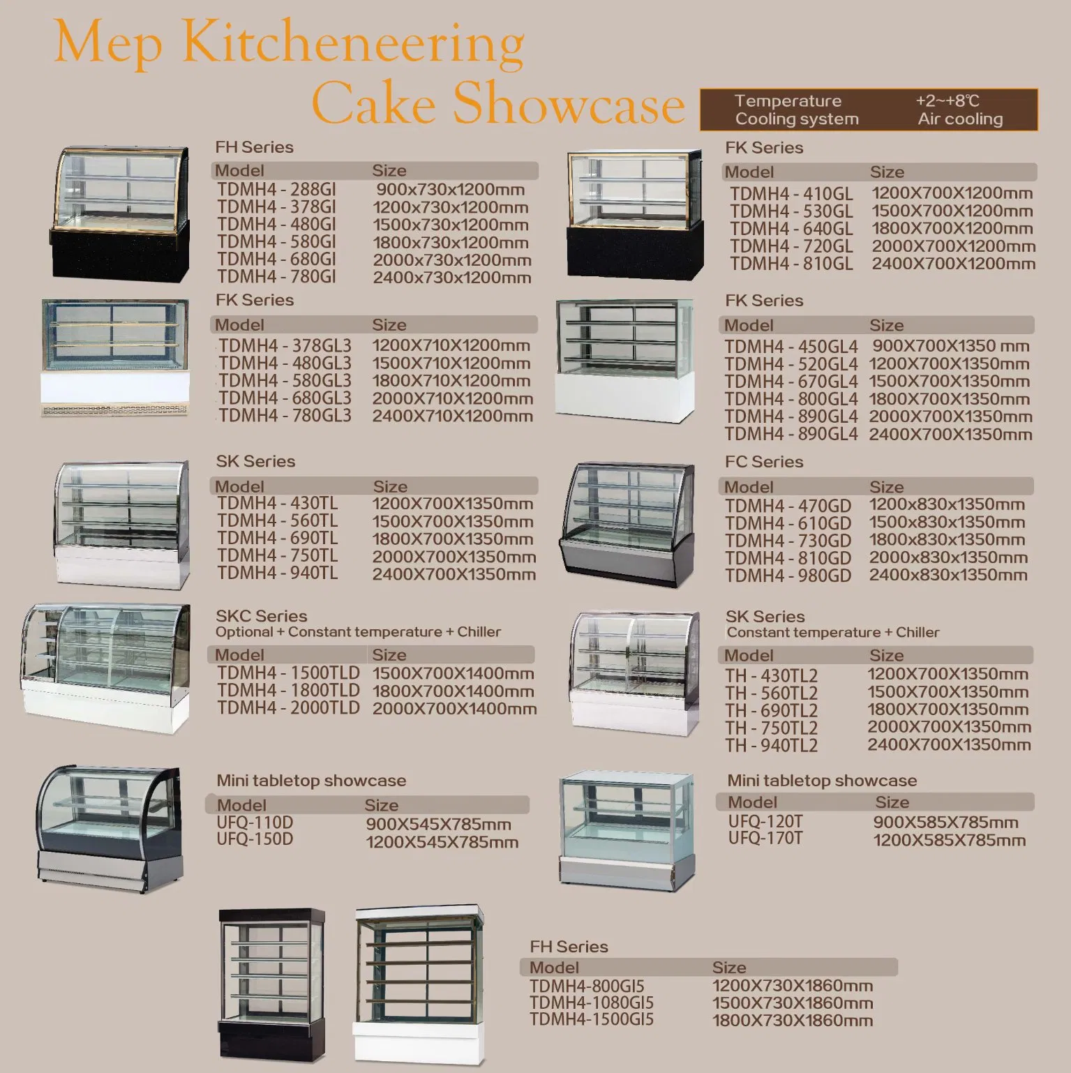 Ufq-6D Mini Tabletop Showcase (Curved glass) Commercial Showcase Display Cooler Cake Bakery Cabinet Automatic Defrost Mini Fridge