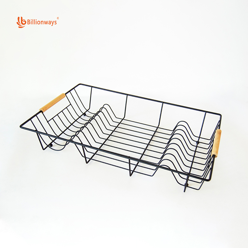 Over-The-Sink Metal Dish Storage Rack for Efficient Kitchen Organization