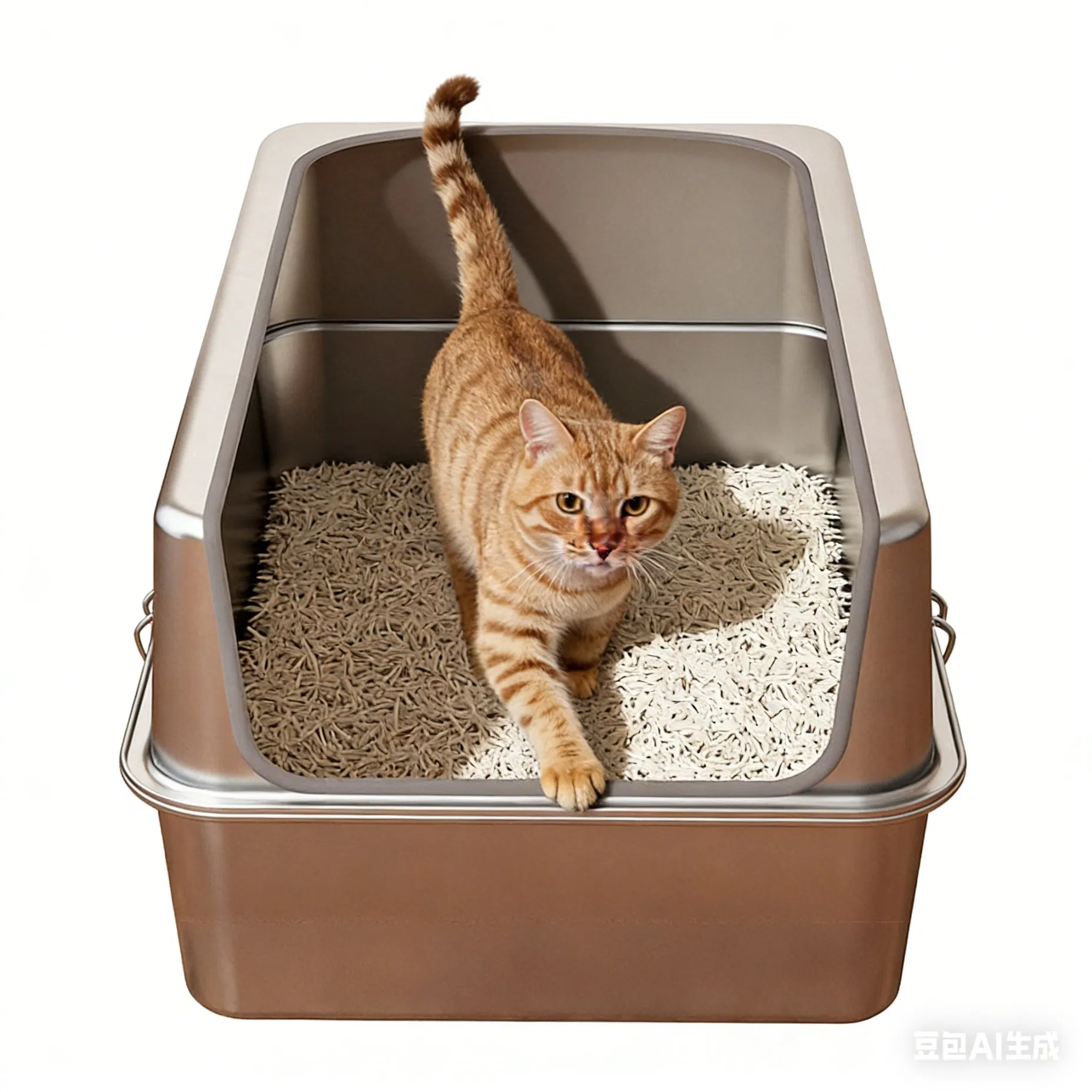 Open Design Cat Litter Box: Anti-Splashing and Odor-Free Solution